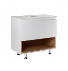 Тумба підлогова Qtap Robin 700х616х437 White/Whitish oak зі стільницею QT1380TNН7001WWO