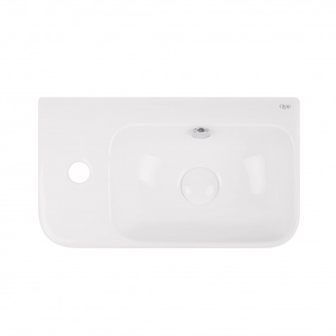 Раковина Qtap Tern 450х260х155 White з донним клапаном QT17115117LW