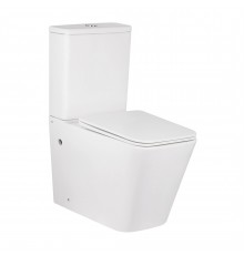 Унітаз-компакт Qtap Tern безобідковий з сидінням Soft-close QT17222093ARW