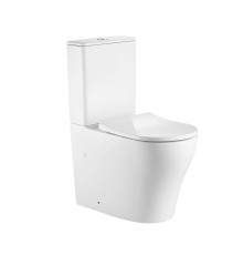 Унітаз підлоговий Qtap Virgo Ultra Quiet безобідковий з сидінням Soft-close WHITE QT18226092AW