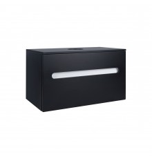 Тумба підвісна Qtap Virgo 800х476х469 Black/White зі стільницею QT1879TPА802BW