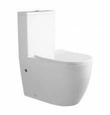 Унітаз підлоговий Qtap Grand Ultra Quiet безобідковий з сидінням Soft-close WHITE QT26228301W