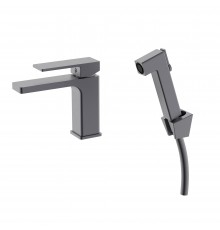 Змішувач для раковини Qtap Gemini (з гігієнічним душем) QTGEM272GMB45692 Gunmetal Black PVD