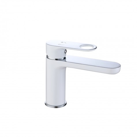 Змішувач для раковини Qtap Jay QTJAY270CRW45551 Chrome/White