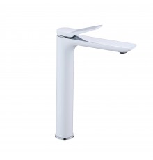 Змішувач для раковини Qtap Presto високий QTPRE269CRW45577 Chrome/White