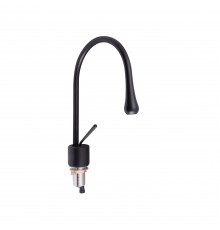 Змішувач для раковини Qtap Virgo з поворотним виливом QTVIR1066103B Black Matt