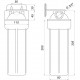 Посилена фільтр-колба для гар. води Bіо+ systems HT-10, 3/4″