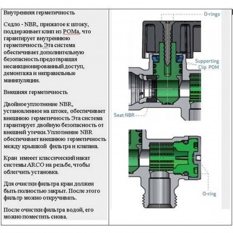 Кран кульовий кутовий ARCO 1/2″х 1/2″ DE705(750) AntiLime приборний