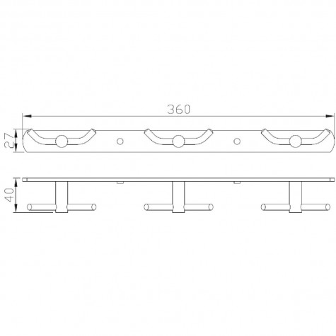 Планка з крючками Perfect Sanitary Appliances SP 8135