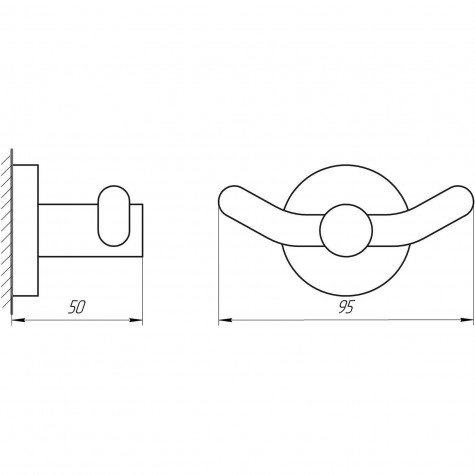 Гачок подвійний Perfect Sanitary Appliances SP 8125