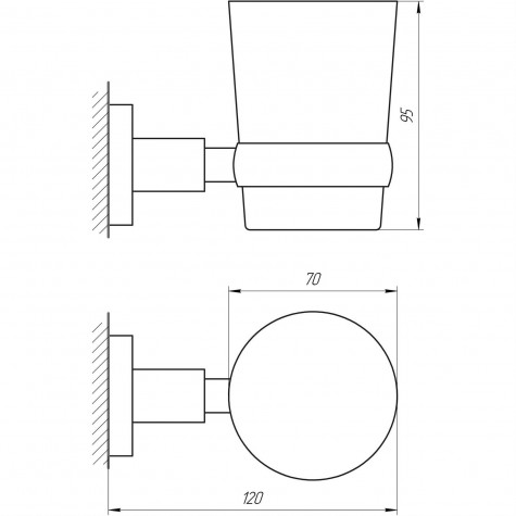 Склянка одинарна Perfect Sanitary Appliances SP 8121