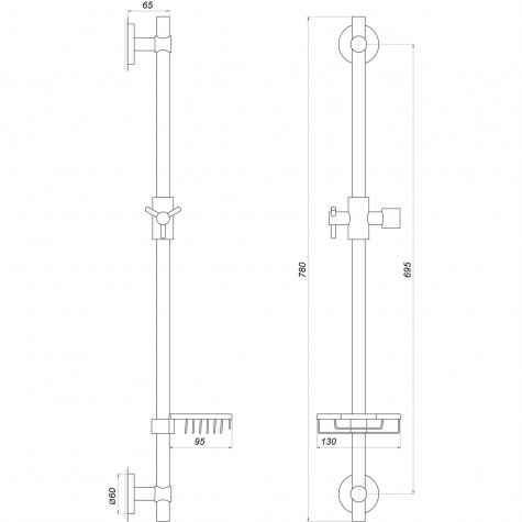 Душова стійка Dishi T1107-1C