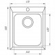 Гранітна мийка Globus Lux LAMA чорний 410х500мм-А0002