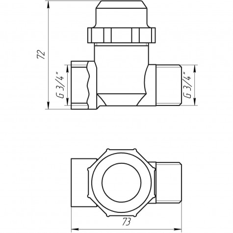 Фільтр грубого очищення SOLOMON 3/4″ ЗВ нікель з відстійником (8015) TD1053