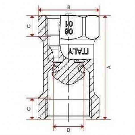 Клапан зворотного ходу води ITAP 1/2″ BLOCK 101