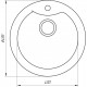 Гранітна мийка Globus Lux ORTA коричневий 485мм-А0006