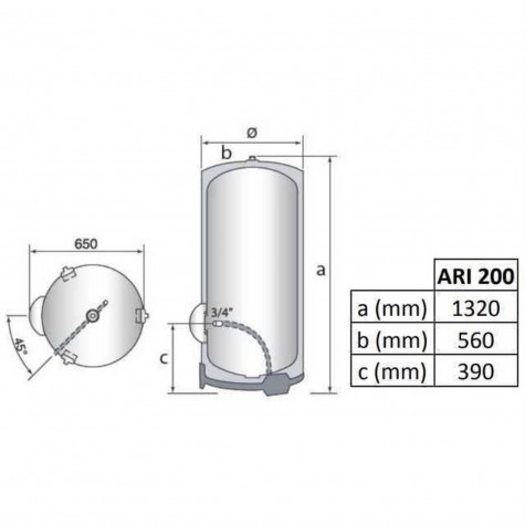 Водонагрівач ARISTON ARI STAB 200570 THER MO EU