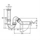 Сифон для раковини VIEGA 1 1/2” х40 без патр. 45° пластик білий трубний б/г 102821