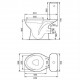 Унітаз компакту Cersanit PRESIDENT P010/P011 горизонт, (без бачка, без сидіння)