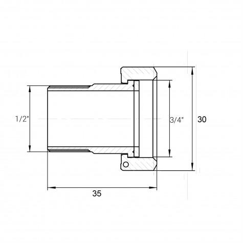 Комплект штуцерів 3/4″Вх1/2″ З латунний LR433L OPTIMUM