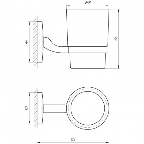 Склянка одинарна Perfect Sanitary Appliances RM 1101