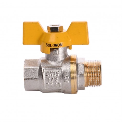 Кран кульовий прямий SOLOMON 1/2″ ЗВ ЗБ PN40 B1008