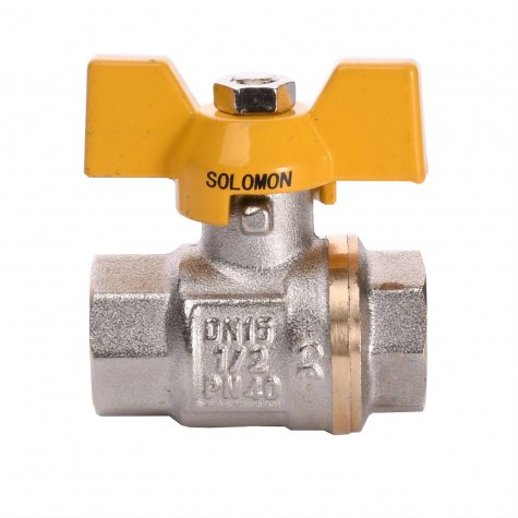 Кран кульовий прямий SOLOMON 1/2″ ВР ЖБ PN40 B1007