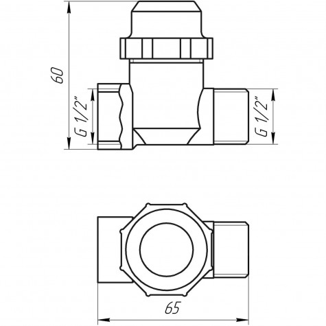 Фільтр грубого очищення SOLOMON 1/2″ ЗВ нікель з відстійником (8015) TD1053