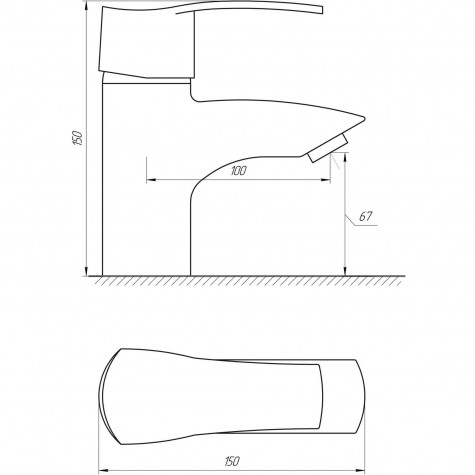 Змішувач для умивальника Globus Lux QUEENSLAND GLQU-101