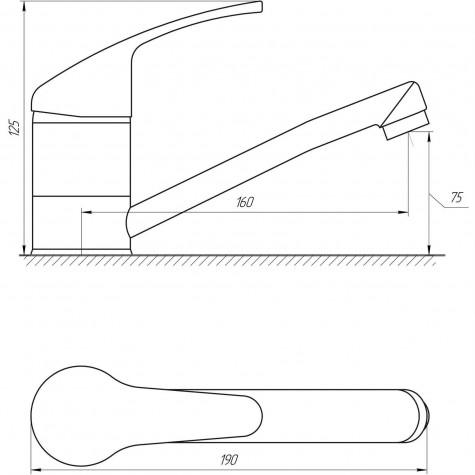 Змішувач для умивальника Globus Lux Solly GLSO-0203М