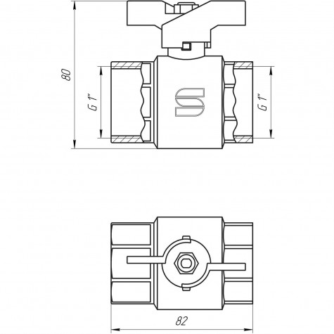 Кран кульовий SELBA 1″ ВВ КБ SL1507