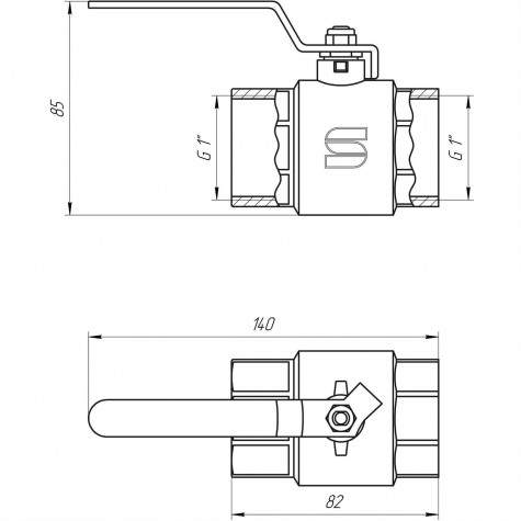 Кран кульовий SELBA 1″ ВВ КР SL1506