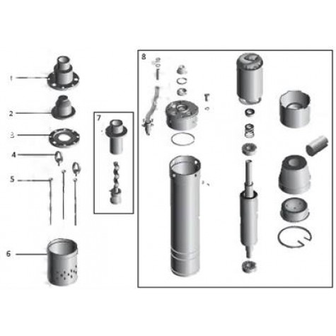 Насос свердловинний шнековий VOLKS pumpe 3QGD 1,5-70-0,37кВт 3 дюйма + кабель 15м