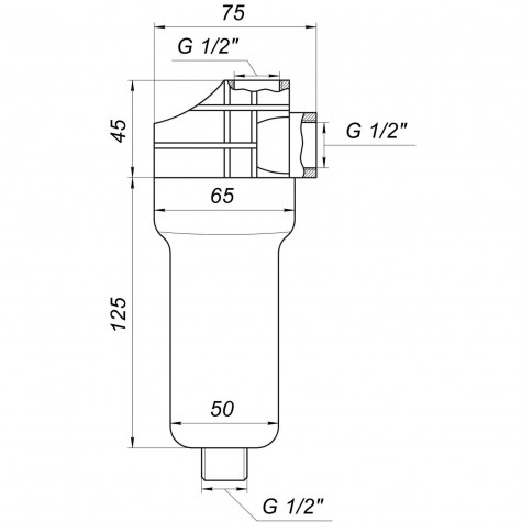 Фільтр-колба універсальна (поліфосф. сіль) Bіо+ systems SL35, 1/2″