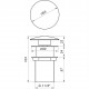 Донний клапан Globus Lux HG15-03A (Click-clack)