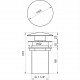 Донний клапан Globus Lux HG15-03B (Click-clack)