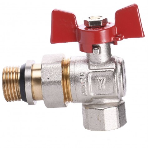 Кран кульовий кутовий з американкою WATERVALVE Q003 NV-V124 1/2″ ЗB