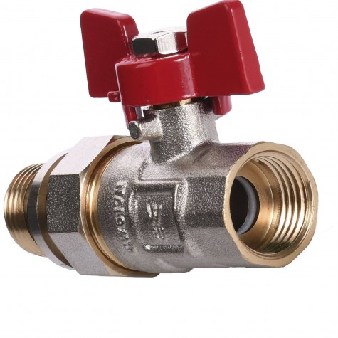 Кран кульовий прямий з американкою WATERVALVE Q003 NV-V123 1/2″ ЗB