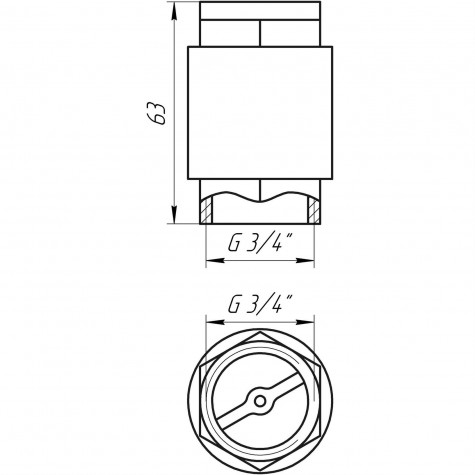 Клапан зворотного ходу води SELBA 3/4″ SL1541