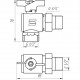 Кран кульовий кутовий з американкою SELBA  1/2″ SL1543