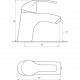 Змішувач для умивальника DOMINO ACCENT DAC-101