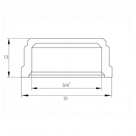 Заглушка латунна 3/4″ ВР штампована А1002А VA