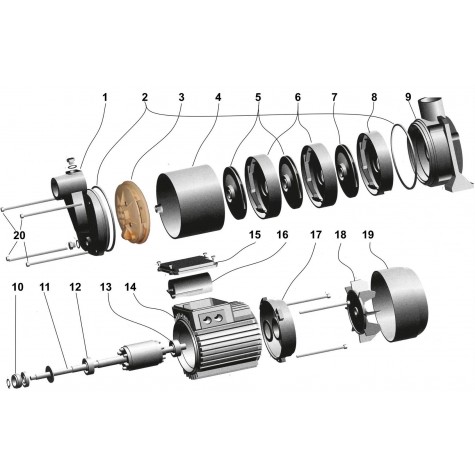 Насос відцентровий багатоступінчастий Optima MH-N 1300INOX 1,3 кВт нерж, колеса