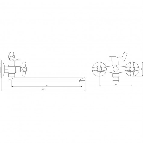 Змішувач для ванни DOMINO DB-RS-0316-SHARM