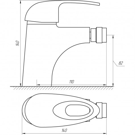 Змішувач для біде Globus Lux Smart GLSM-0106