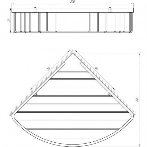 Полиця кутова TOPAZ 4114