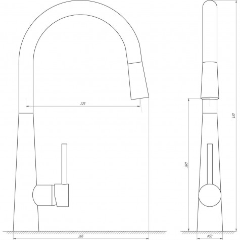 Змішувач для кухні Globus Lux LAZER GLLR-1033-StSTEEL