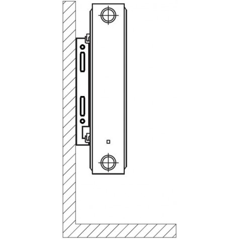 Радіатор сталевий панельний OPTIMUM 22 низ/праворуч 500x900 (без INNER)