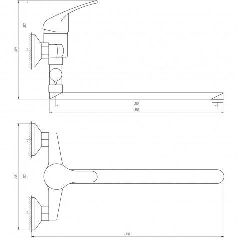 Змішувач для ванни Globus Lux Solly GLSO-0108