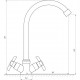 Змішувач для кухні DOMINO DK-H1-1-CHROM